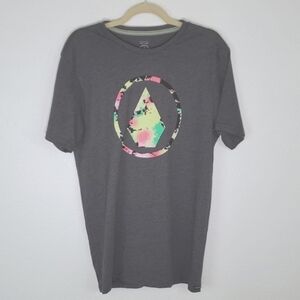 *NWOT* VOLCOM Modern Fit True To This Grey T-shirt w/Front Logo, size M